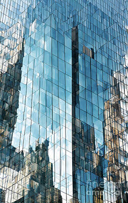 Abstract Skyline Digital Art - Towering glass by Sen Tinel