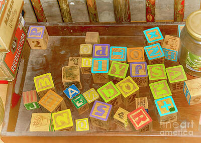 Nfl Team Signs - Toy Alphabet Blocks by Janice Pariza