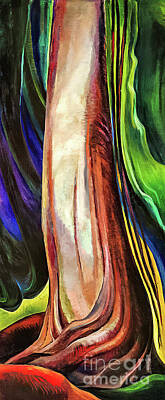 Recently Sold - Abstract Landscape Royalty-Free and Rights-Managed Images - Tree Trunk by Emily Carr 1931 by Emily Carr