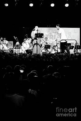 Musicians Photos - Triana Festival Singer Black and White Vertical by Eddie Barron