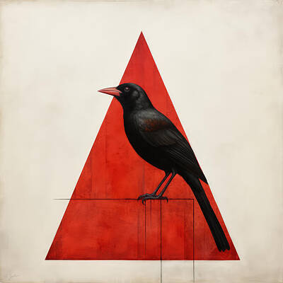 Birds Paintings - Triangles Stage by Lourry Legarde