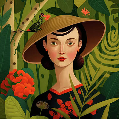 Fantasy Digital Art - Tropical Woman by Robert Knight