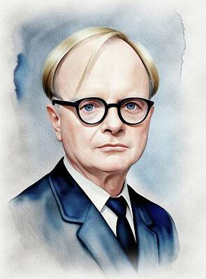 Celebrities Royalty Free Images - Truman Capote, Literary Legend Royalty-Free Image by Sarah Kirk
