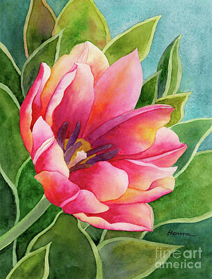 State Word Art - Tulip Angelique by Hailey E Herrera