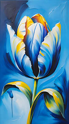 Florals Digital Art - Tulipan by Galeria Trompiz