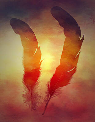 Truck Art - Two feathers by Western Exposure