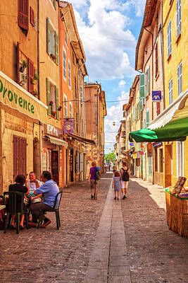 Lamborghini Cars - Typical medieval street in Provence by Tatiana Travelways