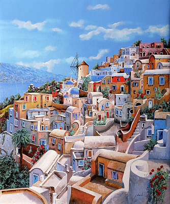 Royalty-Free and Rights-Managed Images - Un Mulino A Santorini by Guido Borelli