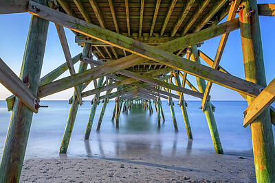 City Scenes Royalty Free Images - Under the Surfside Pier in Surfside South Carolina Royalty-Free Image by Steve Rich
