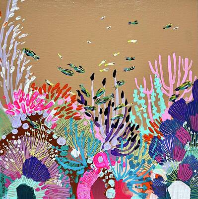 Beach Paintings - Underwater Life 1 by Irina Rumyantseva