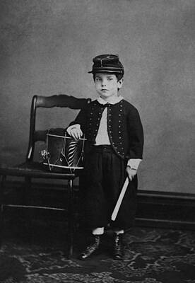 Musician Photo Royalty Free Images - Union Drummer Boy Civil War Portrait - Circa 1862 Royalty-Free Image by War Is Hell Store
