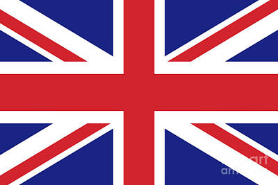 Best Sellers - Cities Digital Art Royalty Free Images - Union Jack Flag of UK Royalty-Free Image by Sterling Gold