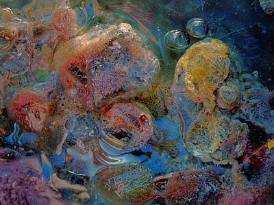Abstract Mixed Media - Universe in Ice - Icy Abstract 41 by Sami Tiainen