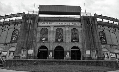 Football Royalty Free Images - University of Kanas football stadium Royalty-Free Image by Eldon McGraw