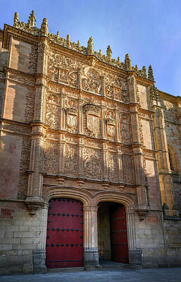 Frog Photography - University of Salamanca Spain Entrance Facade by Joan Carroll