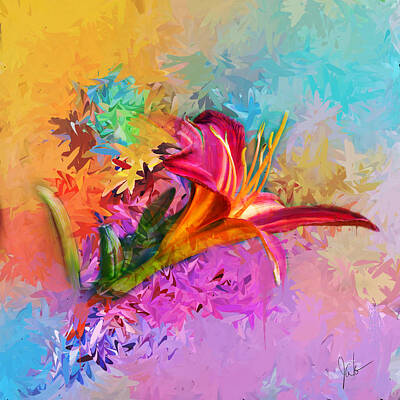 Lilies Digital Art - Untitled  by J Carlson