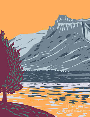 Modern Man Mid Century Modern - Upper Missouri River Breaks National Monument in Western United States Protecting the Missouri Breaks of North Central Montana WPA Poster Art by Aloysius Patrimonio