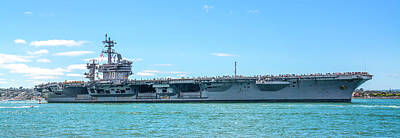 Christmas Typography - USS Carl Vinson CVN 70 2 by Tommy Anderson