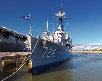 Fashion Paintings Rights Managed Images - USS Laffey 724 Royalty-Free Image by Norma Brandsberg