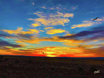 Landscapes Digital Art - Utah Big Sky Sunset by CHAZ Daugherty