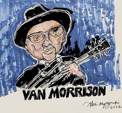 Music Mixed Media - Van Morrison Van The Man  by Geraldine Myszenski
