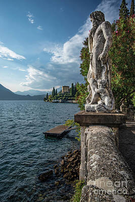 Abstract Cement Walls - Varenna-side View From Villa Monastero by Judy Wolinsky