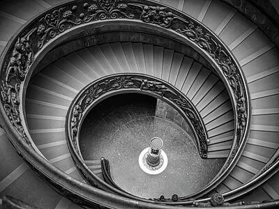 Landmarks Photos - Vatican Stairs by Adam Romanowicz