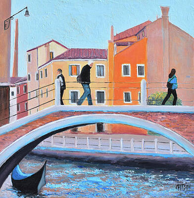 New Yorker Cartoons - Venice Canal painting impression by Jan Matson