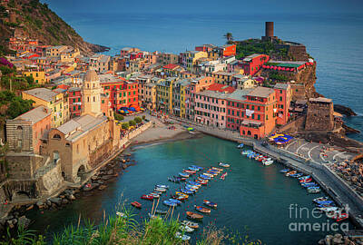 Sunset Royalty-Free and Rights-Managed Images - Vernazza Pomeriggio by Inge Johnsson