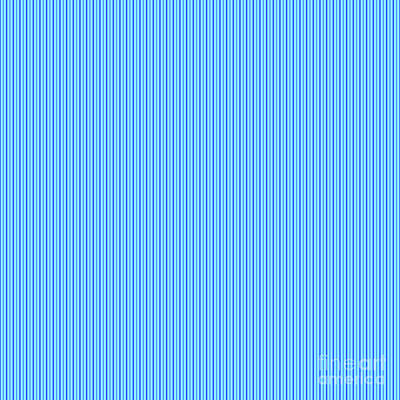 Royalty-Free and Rights-Managed Images - Vertical Block And Pin Stripe Pattern In Day Sky And Azul Blue n.1487 by Holy Rock Design