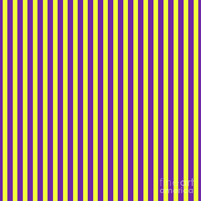 Royalty-Free and Rights-Managed Images - Vertical Block Stripe Pattern in Sunny Yellow And Iris Purple n.2077 by Holy Rock Design