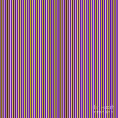 Royalty-Free and Rights-Managed Images - Vertical Chalk And Pin Stripe Pattern in Sunny Yellow And Iris Purple n.1960 by Holy Rock Design