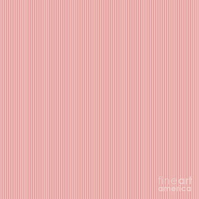 Royalty-Free and Rights-Managed Images - Vertical Pin Stripe Pattern In Light Coral And Venetian Red n.1097 by Holy Rock Design