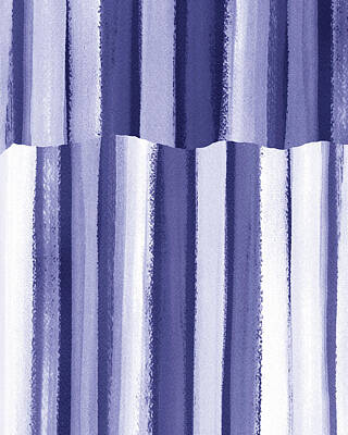 Multichromatic Abstracts - Very Peri Contemporary Modern Interior Abstract Purple Blue Design XIII by Irina Sztukowski
