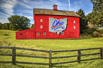 Royalty-Free and Rights-Managed Images - Vibrant and Colorful Ohio Bicentennial Barn - Columbus Ohio by Gregory Ballos