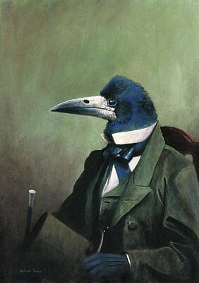 Longhorn Paintings - Victorian Mr Rook by Michael Thomas