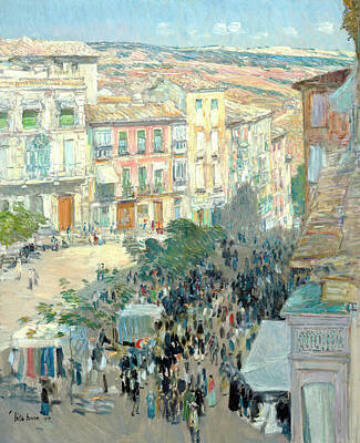 Royalty-Free and Rights-Managed Images - View of a Southern French City by Frederick Childe Hassam by Mango Art