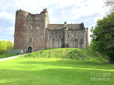 Lazy Cats - View of Doune Castle in Colour by Douglas Brown