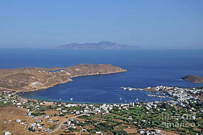 Garden Tools - View of Livadi port from the top of Chora by George Atsametakis
