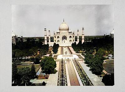 American Red Cross Posters Rights Managed Images - View of Taj Mahal, anonymous, c. 1895 - c. 1915_colorSAI_result Royalty-Free Image by Artistic Rifki