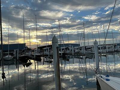 Whats Your Sign Royalty Free Images - View of the calm sky from a sailboat Royalty-Free Image by Elizabeth Quintanilla