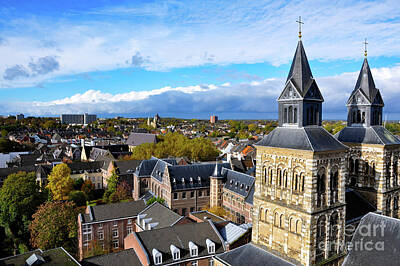 Rolling Stone Magazine Covers - View over Maastricht city center with Basilica of Saint Servatius by Pis Ces