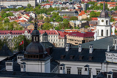 Lucille Ball Royalty Free Images - Vilnius Rooftops Royalty-Free Image by Steven Richman