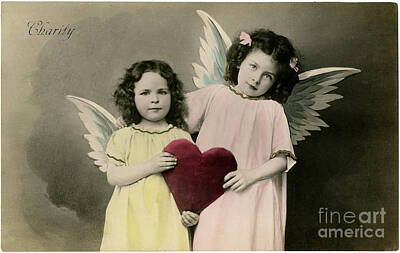 Royalty-Free and Rights-Managed Images - Vintage Charity Angels by Tina LeCour