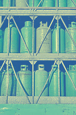 Garden Tools - Vintage Gas Cylinder Wall by Jacob Von Sternberg