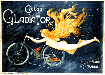 Easter Egg Hunt Rights Managed Images - Vintage Gladiator Cycles Poster Royalty-Free Image by David Hinds