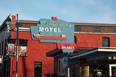Gaugin Royalty Free Images - Vintage Long Ships Motel sign in Sault Ste. Marie Michigan Royalty-Free Image by Eldon McGraw