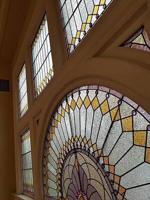 Interior Designers Rights Managed Images - Vintage Stained Glass Royalty-Free Image by James Cousineau
