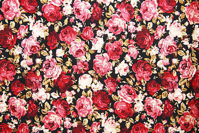 Royalty-Free and Rights-Managed Images - Vintage style of tapestry flowers fabric pattern by Julien