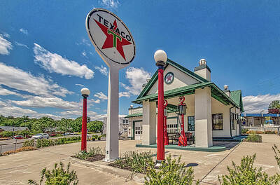 Lets Be Frank - Vintage Texaco Station by Jerry Gammon